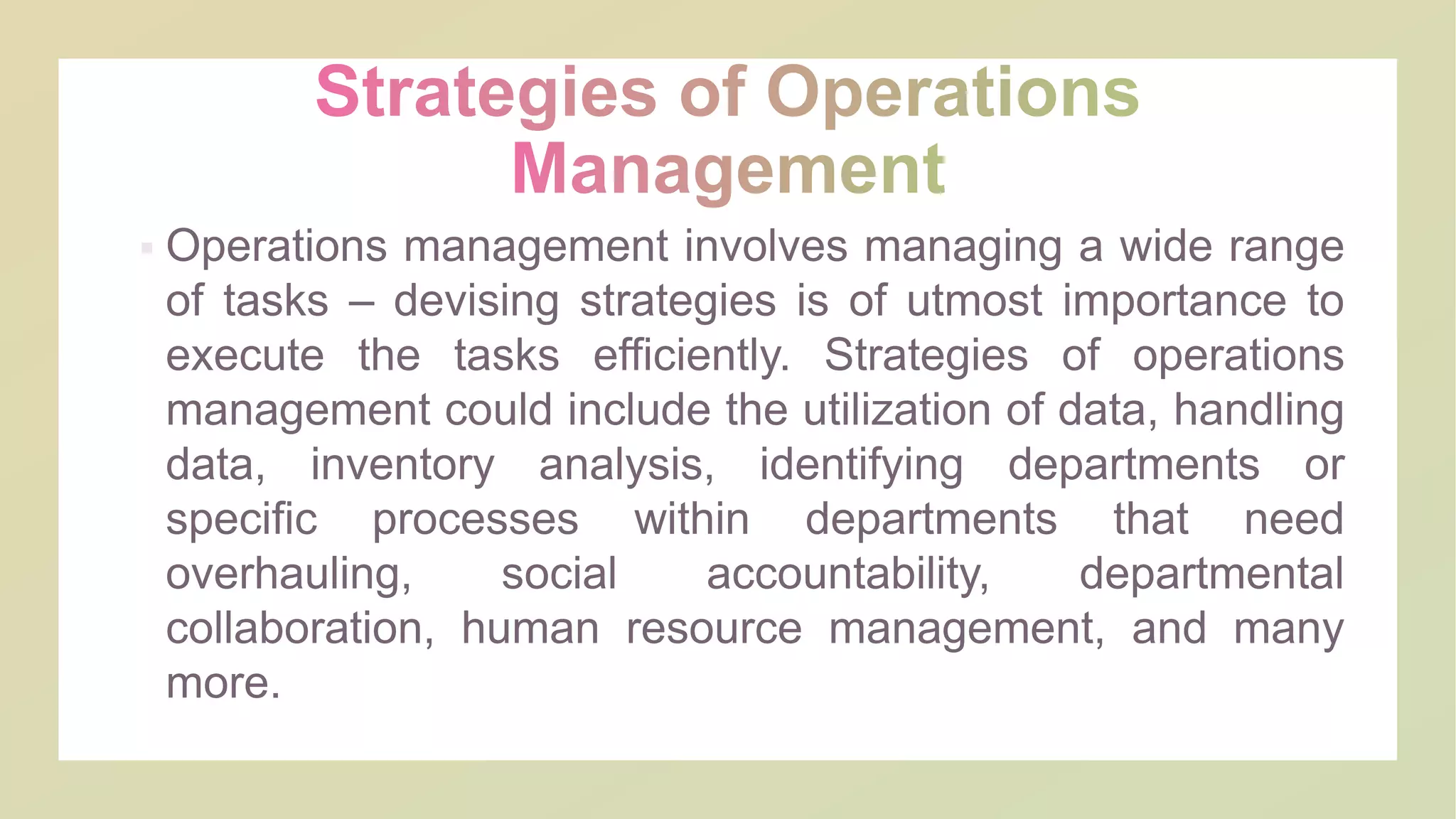 OPERATION MANAGEMENT.pptx | Free Download