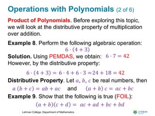 Lesson 5: Polynomials | PPTX