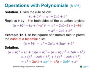 Lesson 5: Polynomials