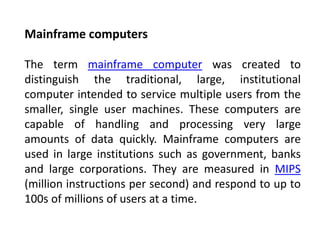 Lesson 5 types of computers | PPTX