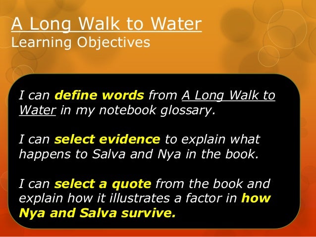 A Long Walk To Water Lesson5 Unit2