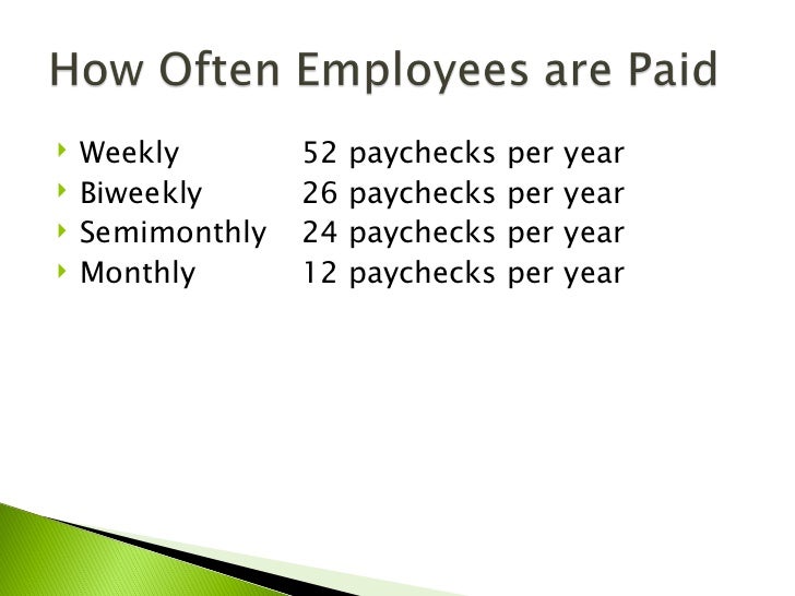 paying employees how often is semi monthly