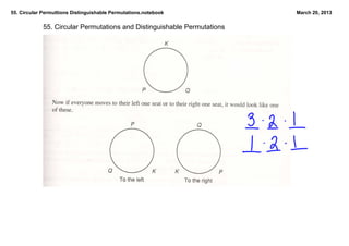 55. Circular Permuttions Distinguishable Permutations.notebook            March 20, 2013


             55. Circular Permutations and Distinguishable Permutations



                                           scan pic p 363
 
