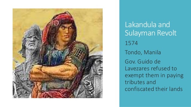 Dahilan Ng Pag Aalsa Ni Lakandula At Sulayman Lesson 5a revolts againts the spaniards