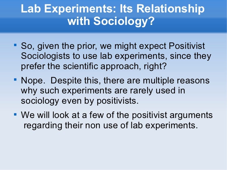 AS Sociology Experiments