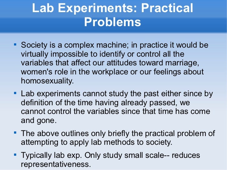 what is experimental method in sociology
