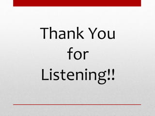 Thank You
for
Listening!!
 