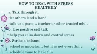 lesson 5 coping with stress aspect of personal development | PPTX