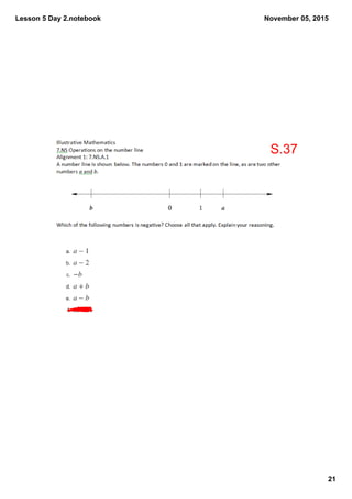 Lesson 5 Day 2.notebook
21
November 05, 2015
S.37
 