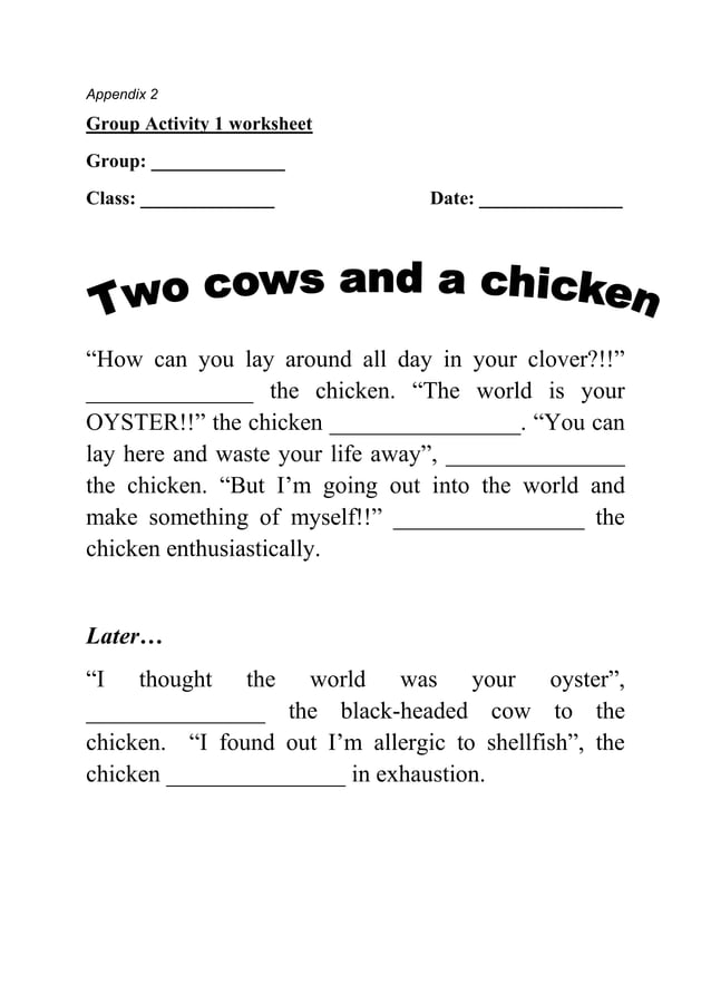 Lesson Plan 5 Direct Speech