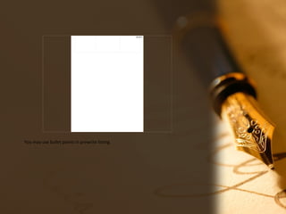 08/18/17
You may use bullet points in prewrite listing.
 