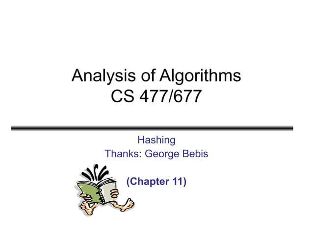 Analysis Of Algorithms - Hashing | PPT