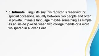 Comprehensive Guide to Language Varieties and Registers in ...