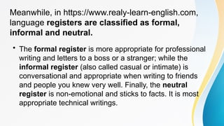 Comprehensive Guide to Language Varieties and Registers in ...