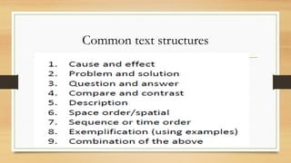 Common text structures
 