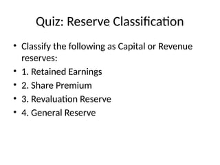 General Reserve Example as level accounting Lesson5_Reserves.pptx