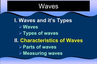 Wave Chacterostics Lesson 5 wave characteristics | PPTX
