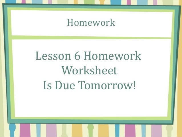 Lesson 6