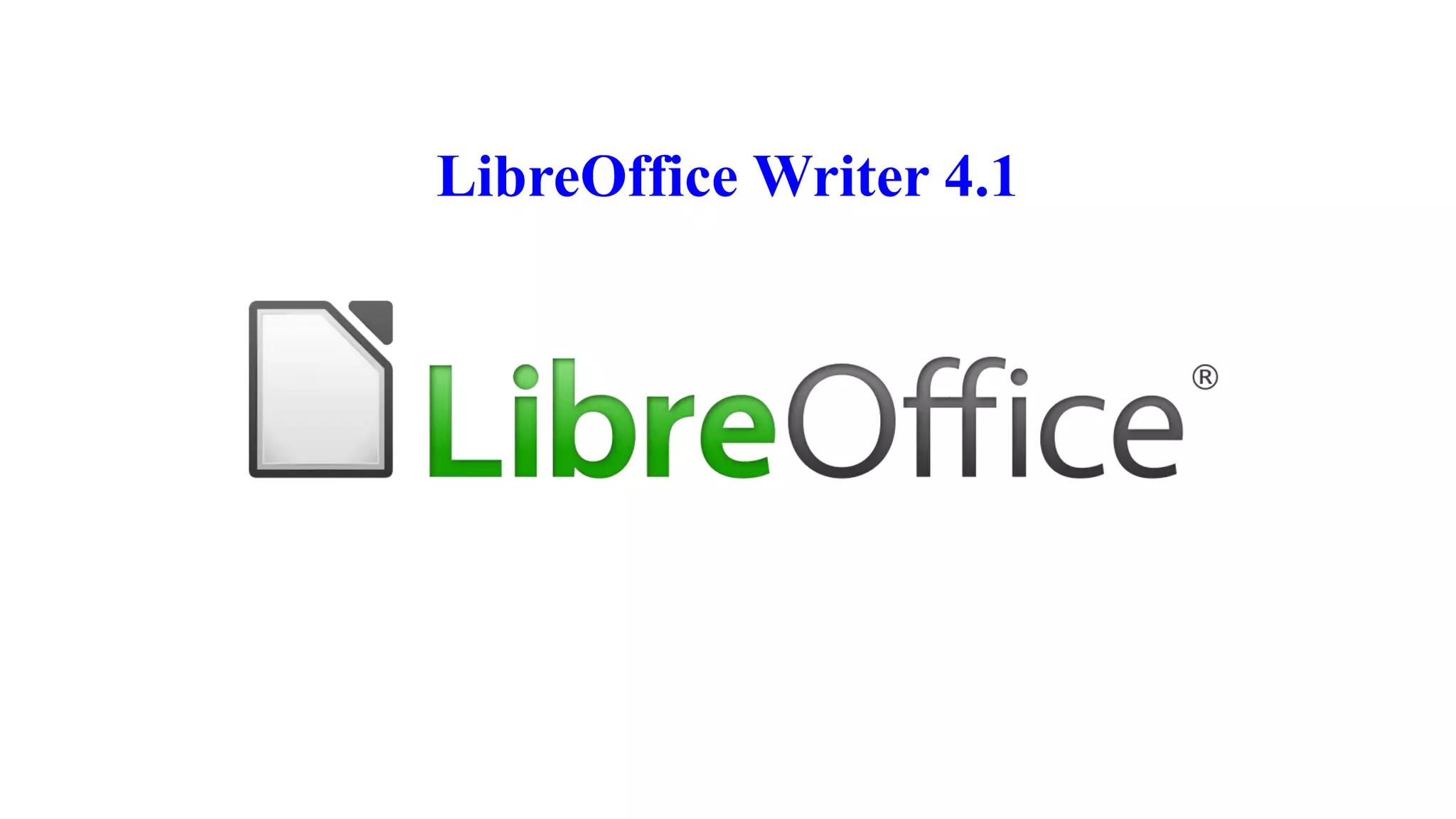 LibreOffice Writer 4.1
 