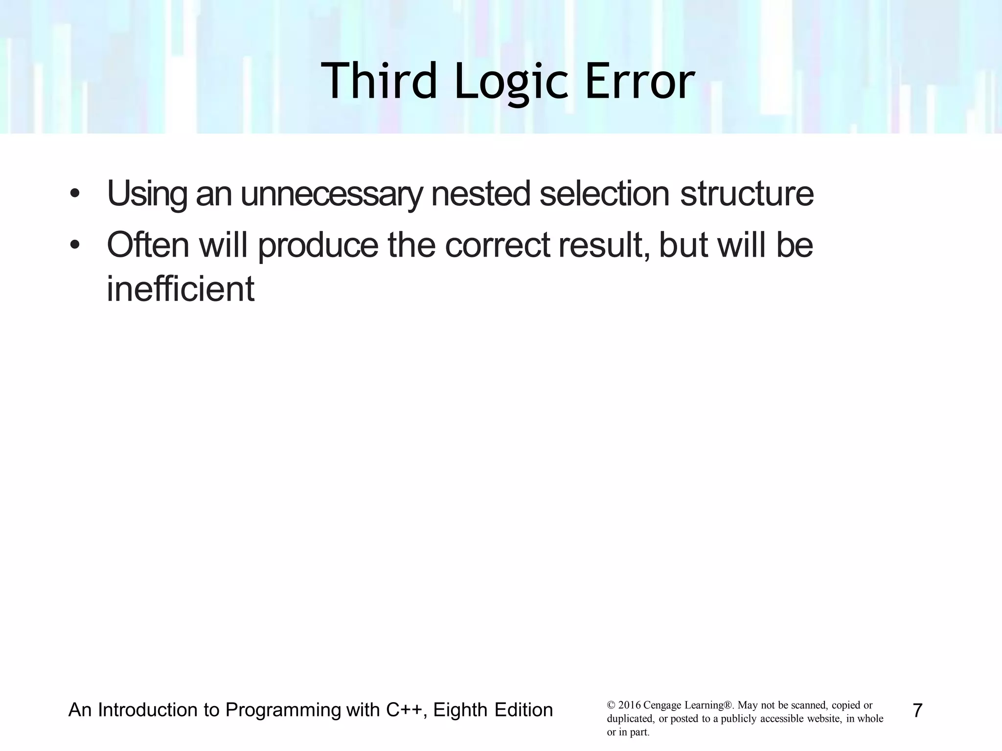 Lesson 6.2 logic error | PPT
