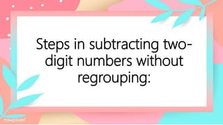 SUBTRACTION WITHOUT REGROUPING | PPTX