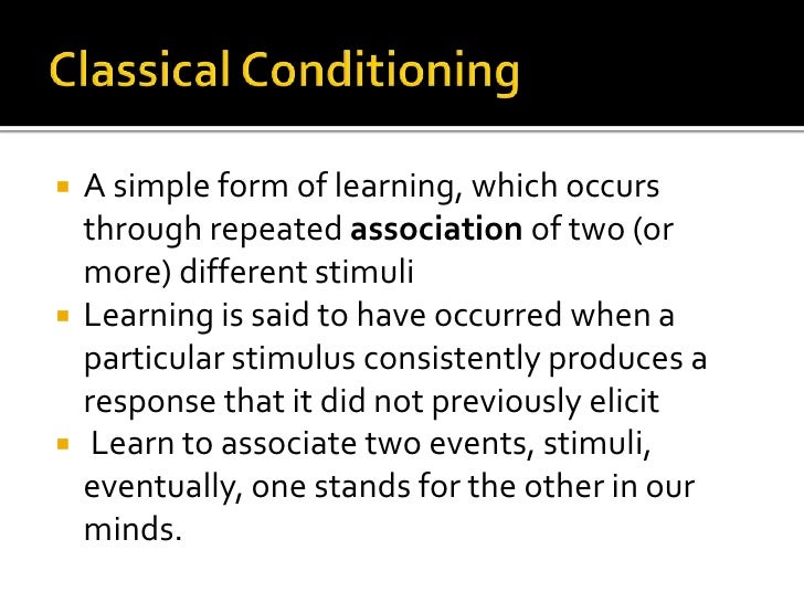 lesson 6 classical conditioning classical conditioning is a form of