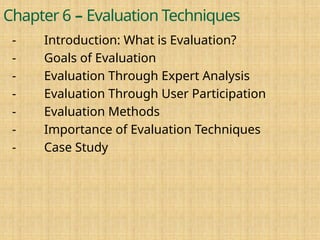 Lesson 6 - HCI Evaluation Techniques.pptx