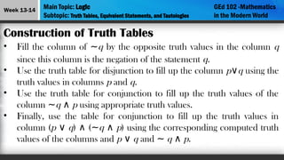 ∧ Math Lesson 6 - Logic mathematics in the modern world | PPTX