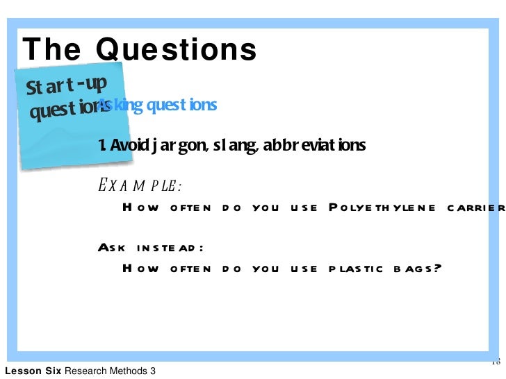 Lesson 6 Primary Research Methods 2