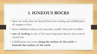 3 TYPES OF ROCKS