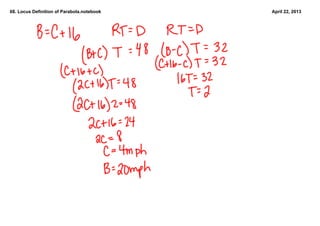 68. Locus Definition of Parabola.notebook   April 22, 2013
 