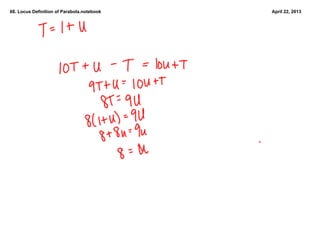 68. Locus Definition of Parabola.notebook   April 22, 2013
 