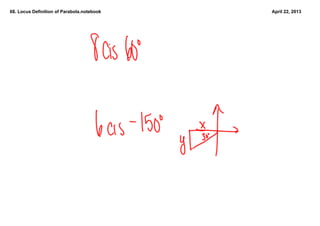 68. Locus Definition of Parabola.notebook   April 22, 2013
 