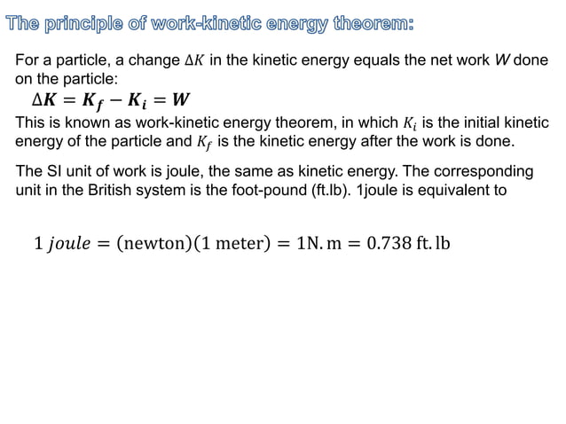 force and motion kinetic energy and work aiub | PPT