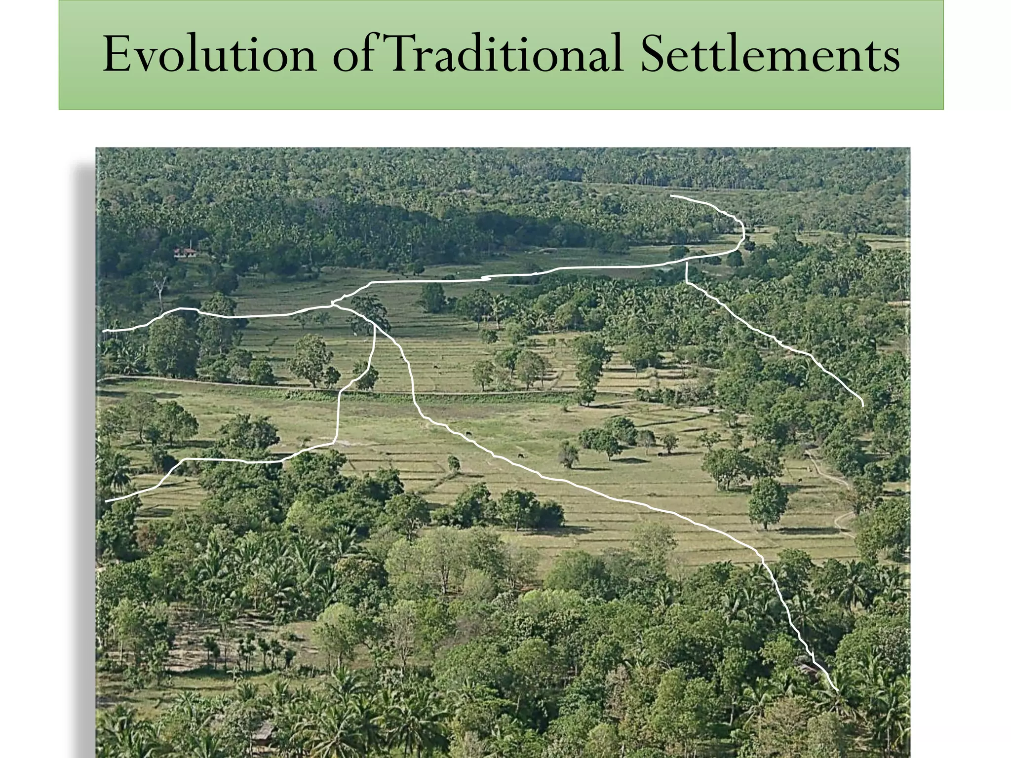 Evolution ofTraditional Settlements
 