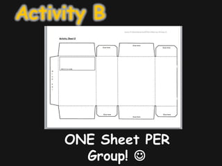 ONE Sheet PER
Group! 
 