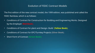 Fidic type of contract in construction sites | PPTX