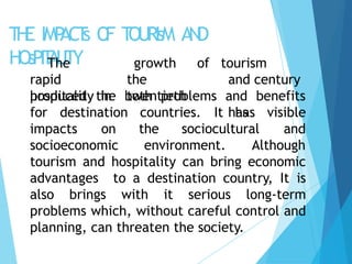 Lesson 6 The Impacts of Tourism and Hospitality (2 Weeks).pptx