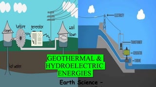 GEOTHERMAL &
HYDROELECTRIC
ENERGIES
Earth Science –
 