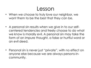 LESSON 6 What is SIN in the Catholic understabding | PPT