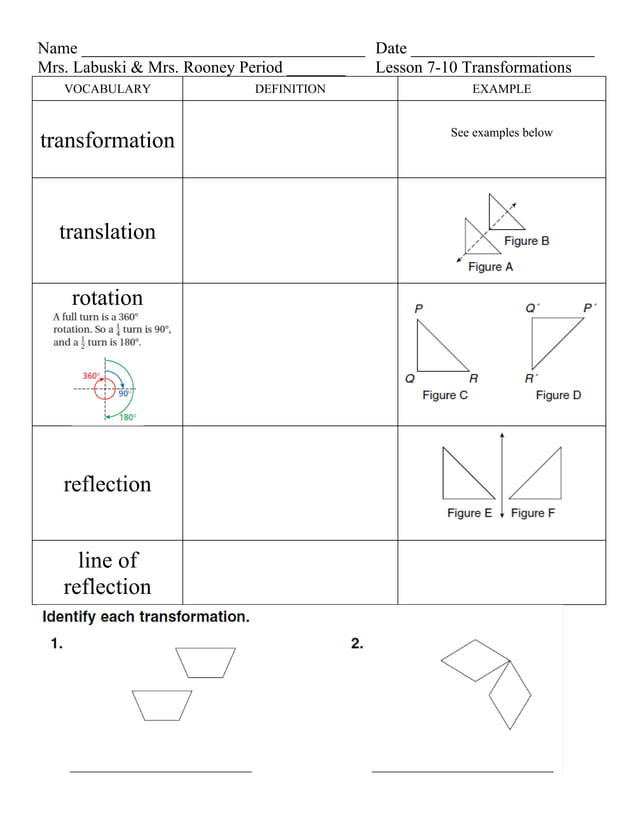 Lesson 7 10 transformations | DOC
