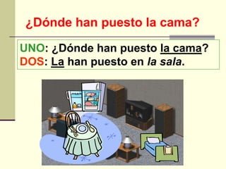 Perfecto actualhaberparticipio pasadohabladocomidoestudiadotraídocompradohemoshe+hashabéishanhaHetraído regalos para mis alumnos.Hemosestudiado para el examen.María y Elena hancomprado un pastel de chocolate.