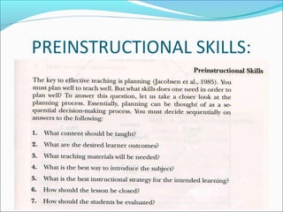 Lesson 7 Pre instructional Skills | PPT