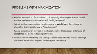 Maximising Choice Decision Making and Creativity | PPTX