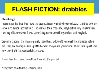 FLASH FICTION: drabbles
 