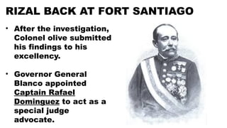 RIZAL'S LIFE: EXILE, TRIAL, AND DEATH PART 2 | PPTX