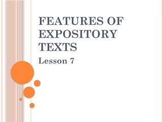 Understanding Features and Structure of Expository Texts in Education ...