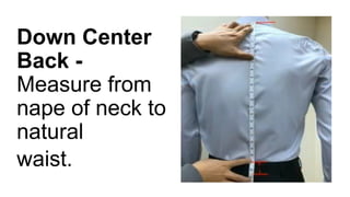 LESSON 7 - TAKING BODY MEASUREMENTS IN DRESSMAKING | PPTX