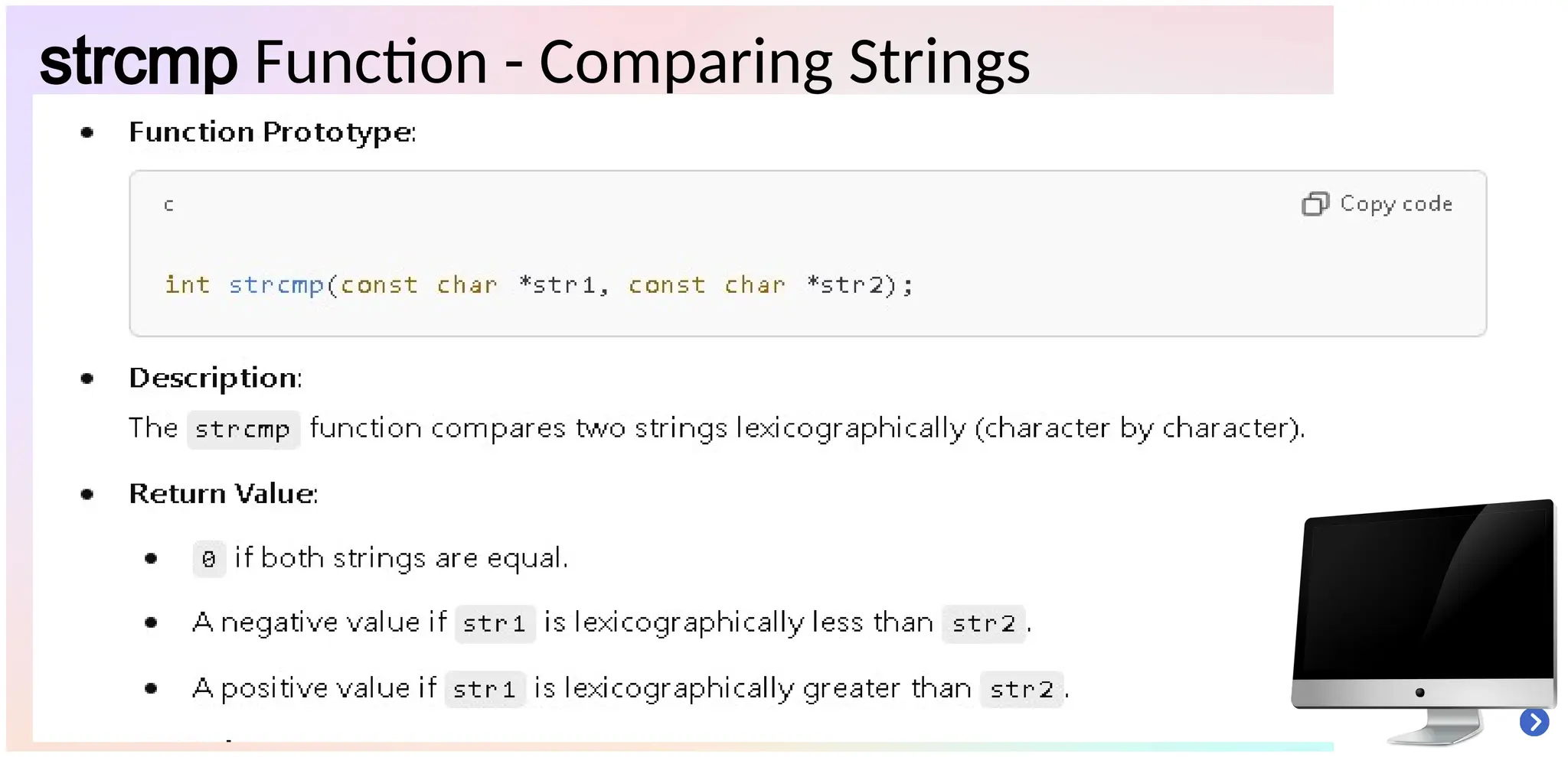 strcmp Function - Comparing Strings
 