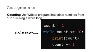 loops in Python with examples and different problems | PPTX ...